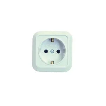 Розетка 1-м ОП 16А IP20 квадрат. с заземл. бел. Makel 45108 Розетка 1-м ОП 16А IP20 квадрат. с заземл. бел. Makel 45108